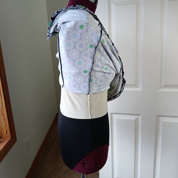 A Shore Fit One Piece Swim Dress size 14 retro floral built in padding EUC - Picture 4 of 16